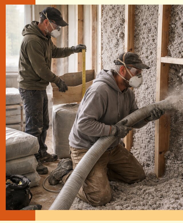 Утепление таунхауса эковатой в Белорецке для максимально теплых стен