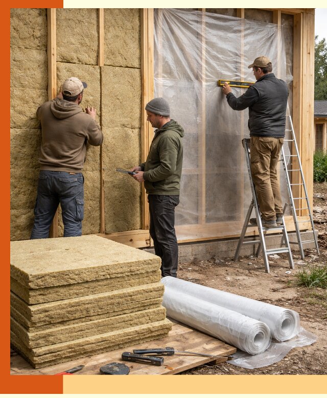 Утепление каркасного дома в Белорецке под ключ с гарантией качества