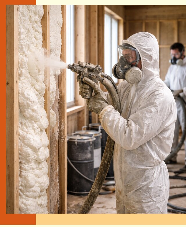 Утепление каркасного дома пенополиуретаном в Белорецке