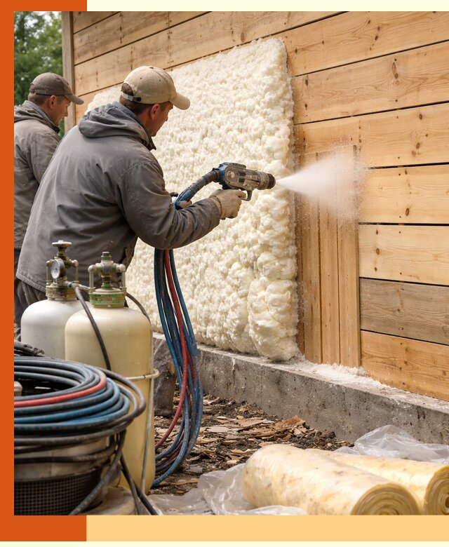 Утепление деревянного дома пенополиуретаном в Белорецке
