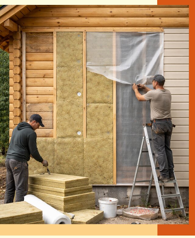 Утепление дома из бруса в Белорецке от 3801 руб./м2 — работы под ключ | ТепломастерБлр