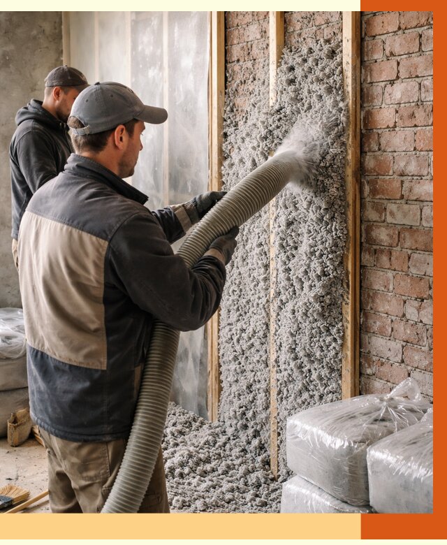 Утепление кирпичного дома эковатой в Белорецке от 2382 руб./м² | ТепломастерБлр