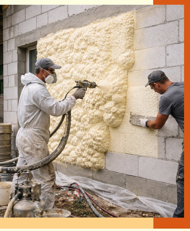 Утепление дома из газобетона ППУ в Белорецке от 4866 руб./м² под ключ | ТепломастерБлр