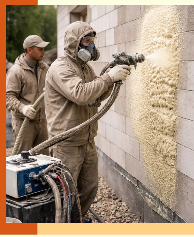 Утепление дома из газобетона ППУ в Белорецке — надежная теплоизоляция