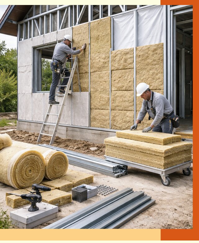 Утепление дома из ЛСТК в Белорецке от 5271 руб./м² — профессионально | ТепломастерБлр