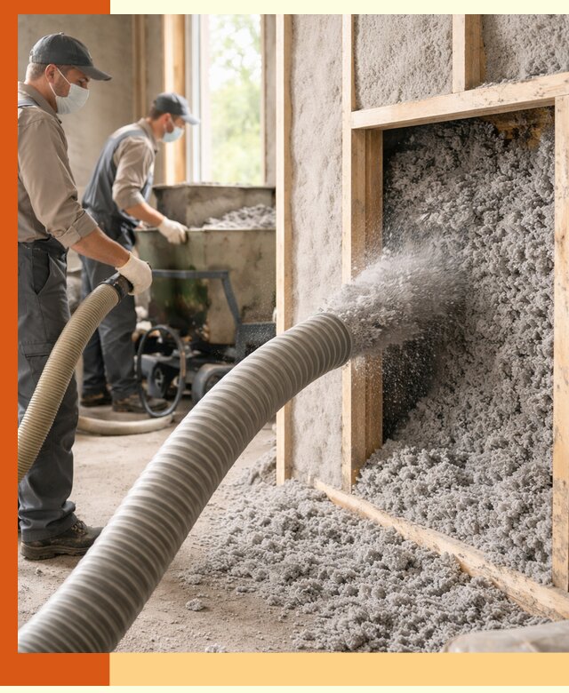 Утепление коттеджа эковатой в Белорецке с гарантией качества