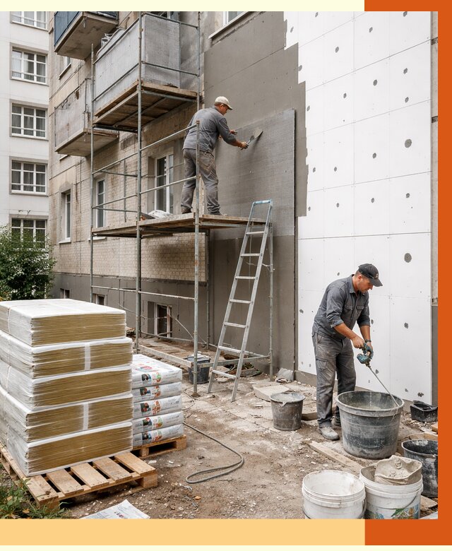 Утепление квартиры снаружи в Белорецке от 6234 руб/м2 под ключ | ТепломастерБлр