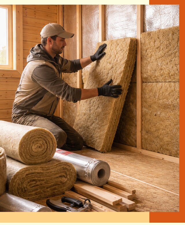 Утепление бани в Белорецке под ключ от 4562 руб./м2 — утеплить потолок, пол и стены | ТепломастерБлр