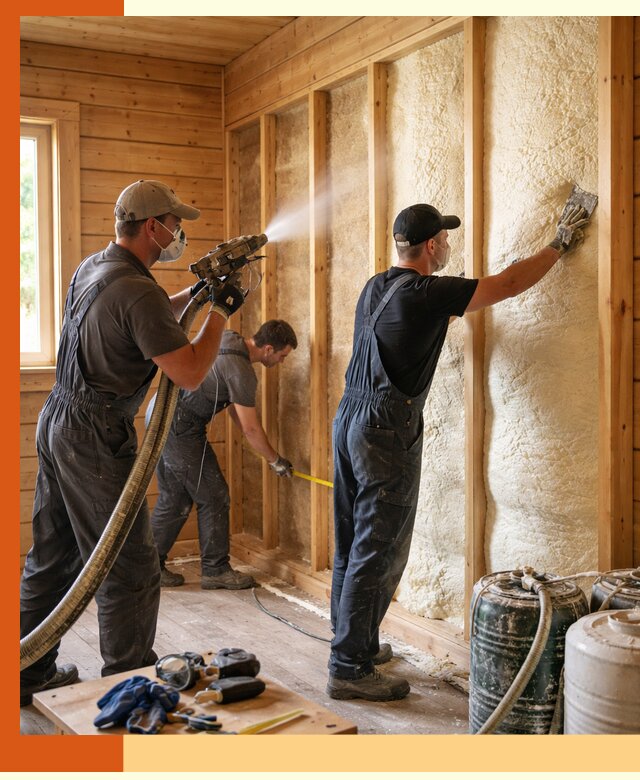 Утепление бани пенополиуретаном (ППУ) в Белорецке