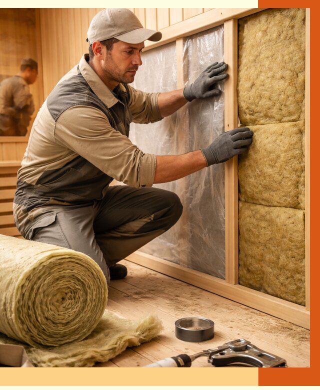 Утепление сауны изнутри в Белорецке от 6589 руб. за м2 | ППУ, под ключ — ТепломастерБлр