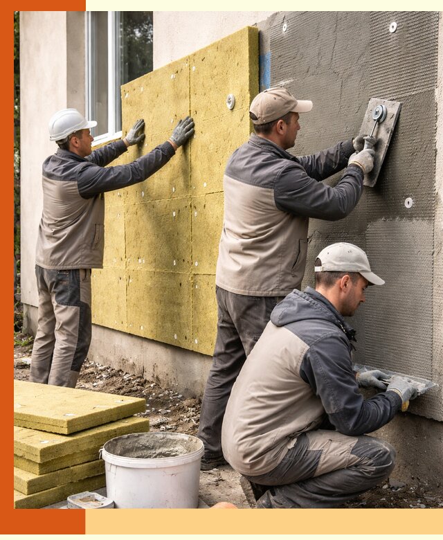 Утепление фасада под штукатурку в Белорецке — энергоэффективная технология