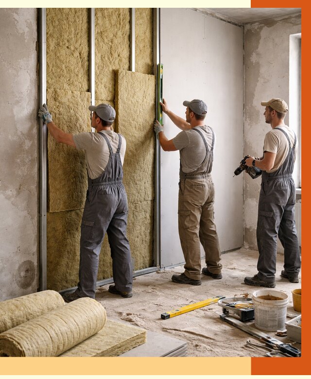 Утепление стен изнутри в Белорецке от 2281 руб/м² под ключ | ТепломастерБлр