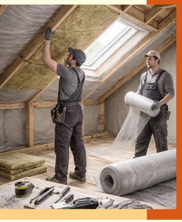 Утепление крыши изнутри мансарды в Белорецке от 4258 руб./м² | ТепломастерБлр