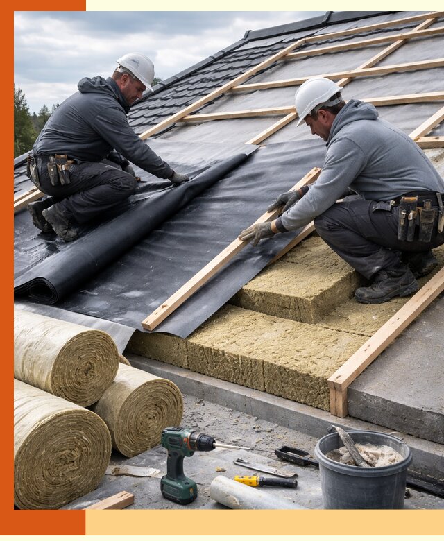 Утепление крыши снаружи в Белорецке: профессиональная теплоизоляция