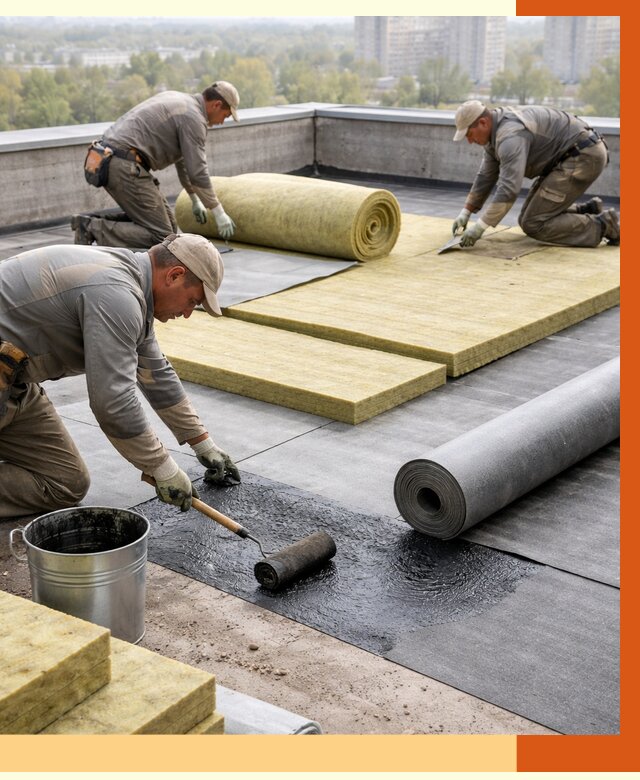 Утепление плоской крыши в Белорецке от 7299 руб./м2 под ключ | ТепломастерБлр