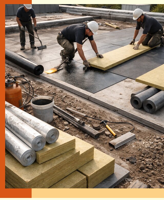 Утепление плоской крыши в Белорецке — надежная теплоизоляция и герметизация