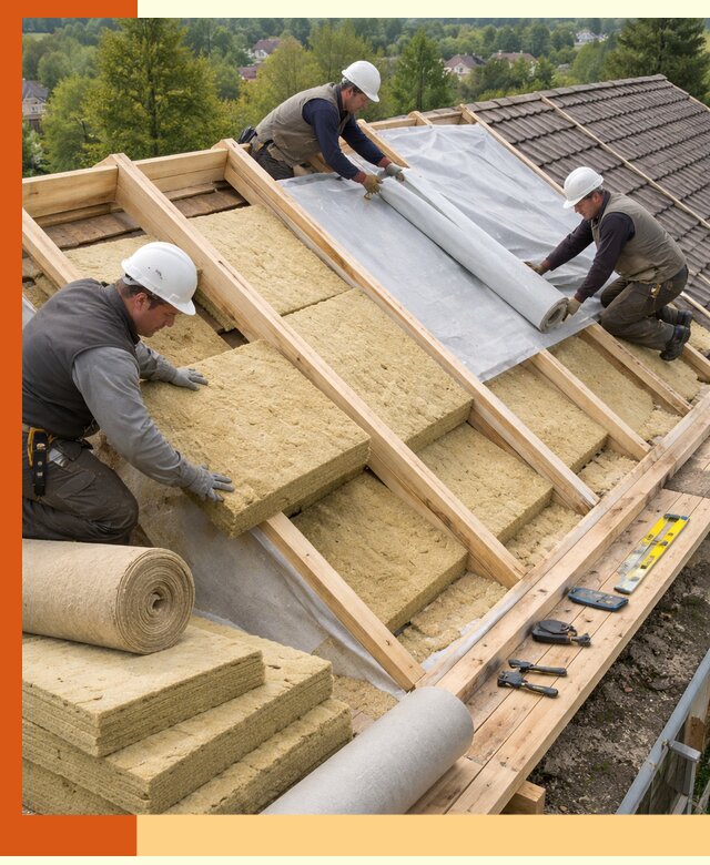 Утепление скатной крыши в Белорецке качественно и надёжно