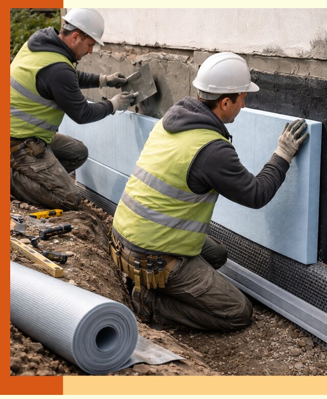 Утепление фундамента снаружи в Белорецке — профессиональная теплоизоляция