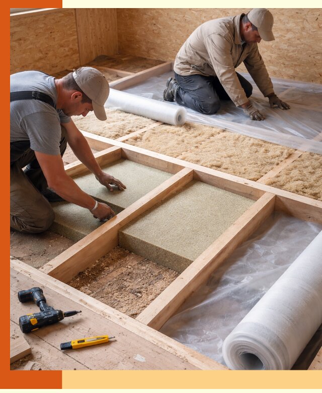 Профессиональное утепление деревянного пола в Белорецке