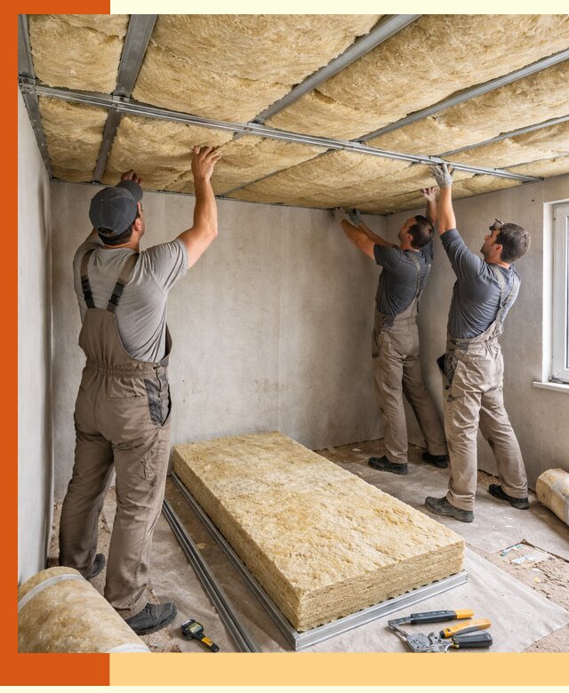 Утепление потолка в Белорецке — тепло и без сквозняков