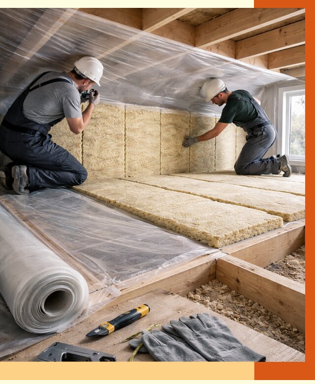 Утепление перекрытий в Белорецке от 2889 руб/м2 — утепление межэтажных и чердачных | ТепломастерБлр