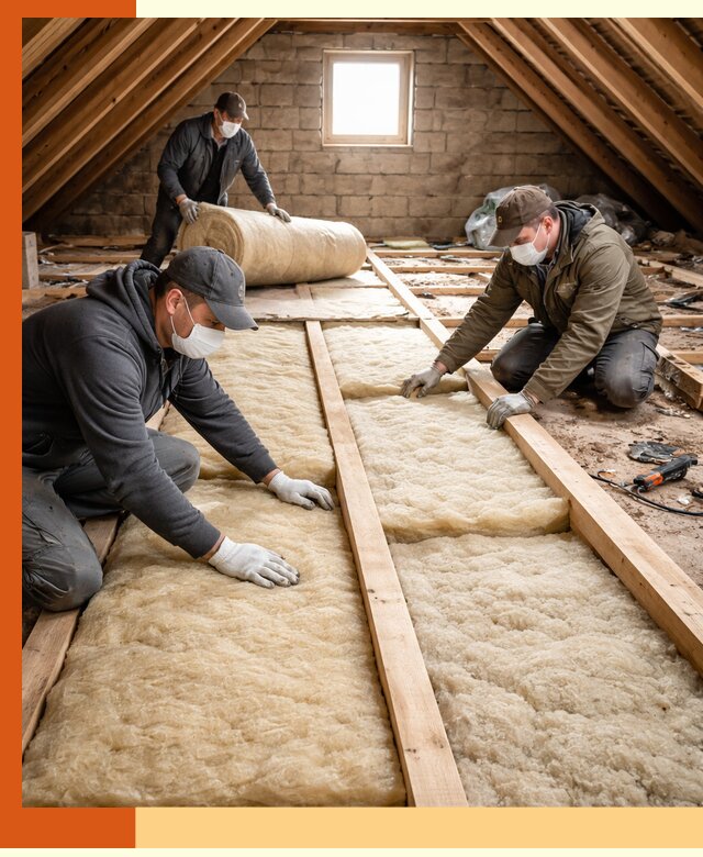 Утепление чердака в Белорецке — профессиональная теплоизоляция кровли