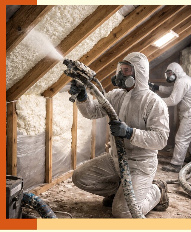 Утепление чердака пенополиуретаном (ППУ) в Белорецке