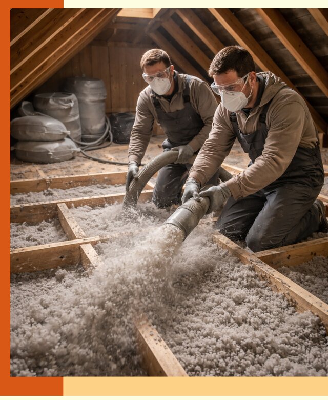 Утепление чердака эковатой в Белорецке — быстро и надёжно