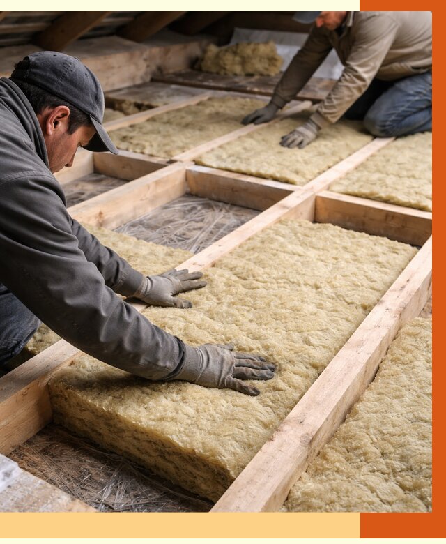 Утепление чердака минватой в Белорецке от 3548 руб/м2 под ключ | ТепломастерБлр