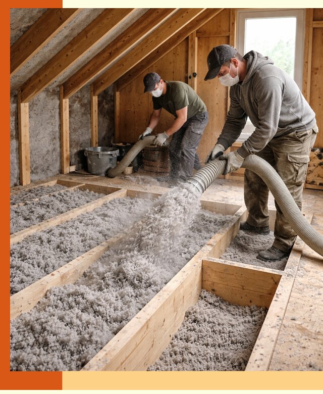 Утепление мансарды эковатой в Белорецке с гарантией качества