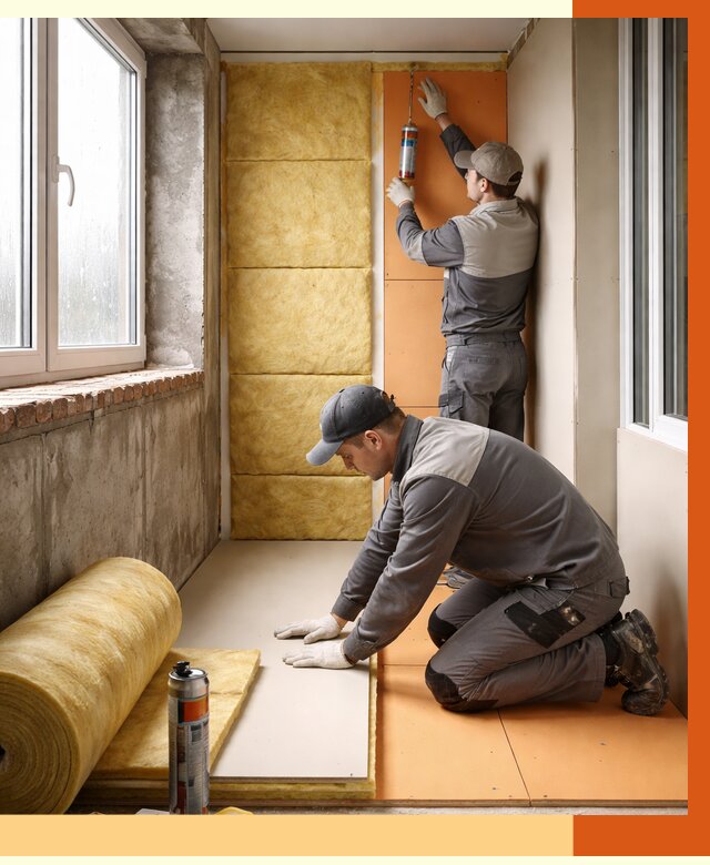 Утепление лоджии под ключ в Белорецке от 6589 руб/м2 — комплексное решение | ТепломастерБлр