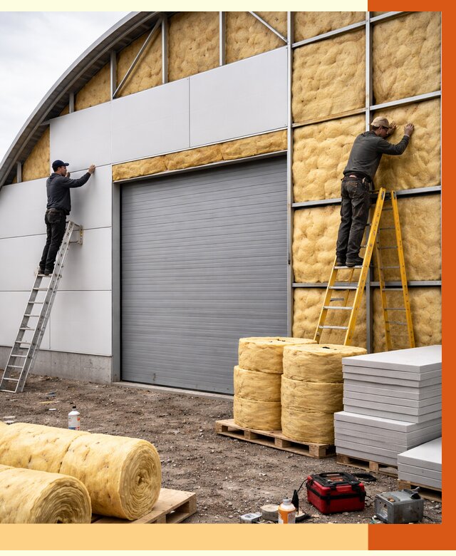 Утепление ангара пенополиуретаном в Белорецке от 7299 руб./м² — комплекс от ТепломастерБлр