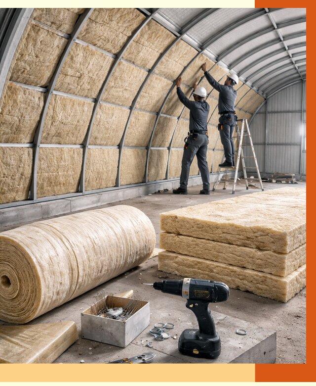 Утепление арочного ангара в Белорецке от 3244 руб./м2 под ключ | ТепломастерБлр