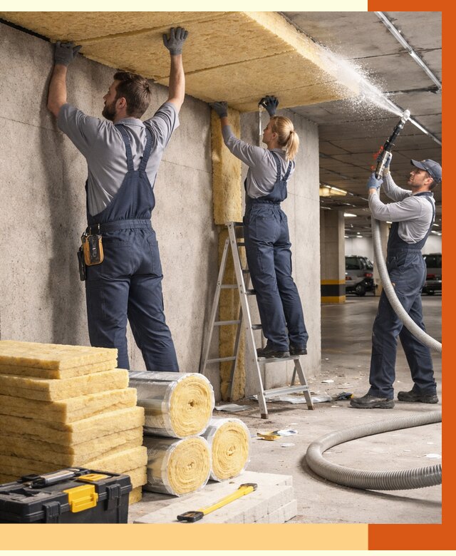 Утепление паркинга в Белорецке от 6893 руб./м2 — работы под ключ | ТепломастерБлр