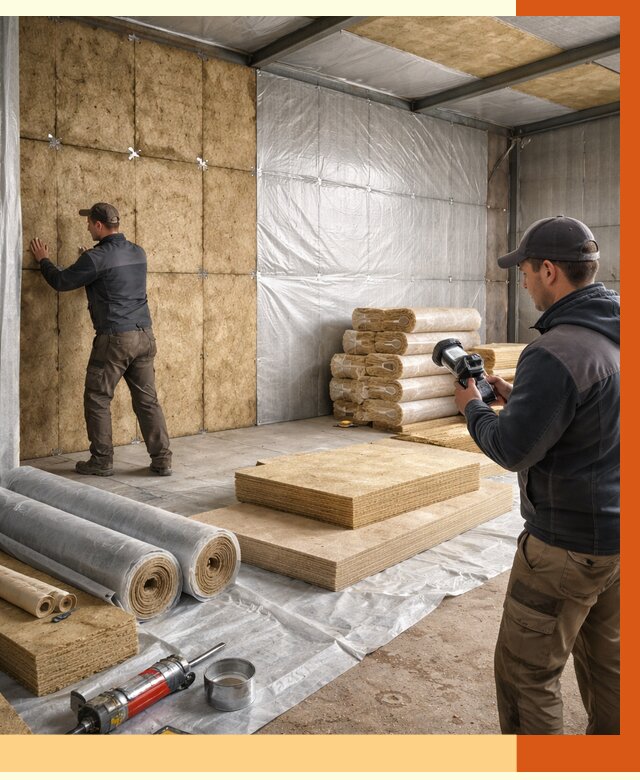 Утепление теплого склада в Белорецке под ключ от 11658 руб/м² | ТепломастерБлр