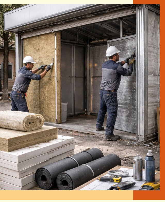 Утепление павильона шаурма в Белорецке под ключ от 1216 руб. за м² | ТепломастерБлр