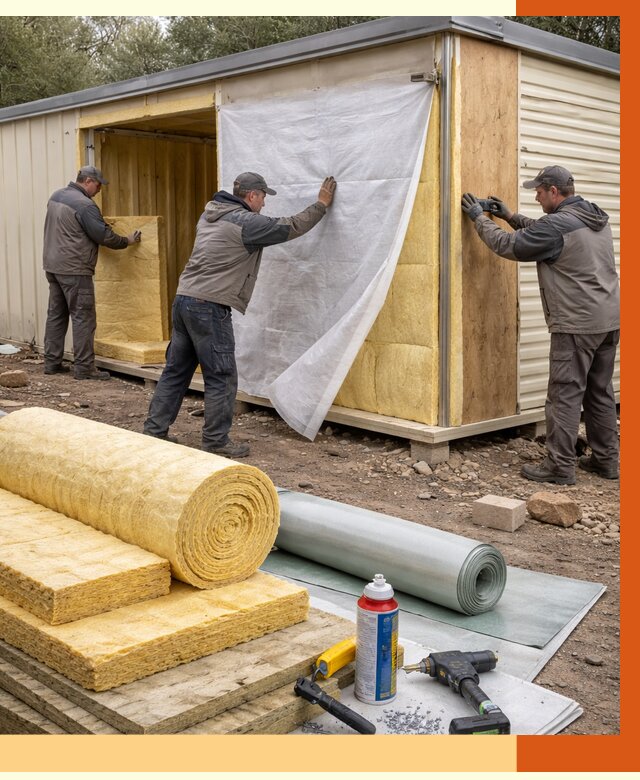 Утепление строительной бытовки в Белорецке от 12671 руб. под ключ | ТепломастерБлр