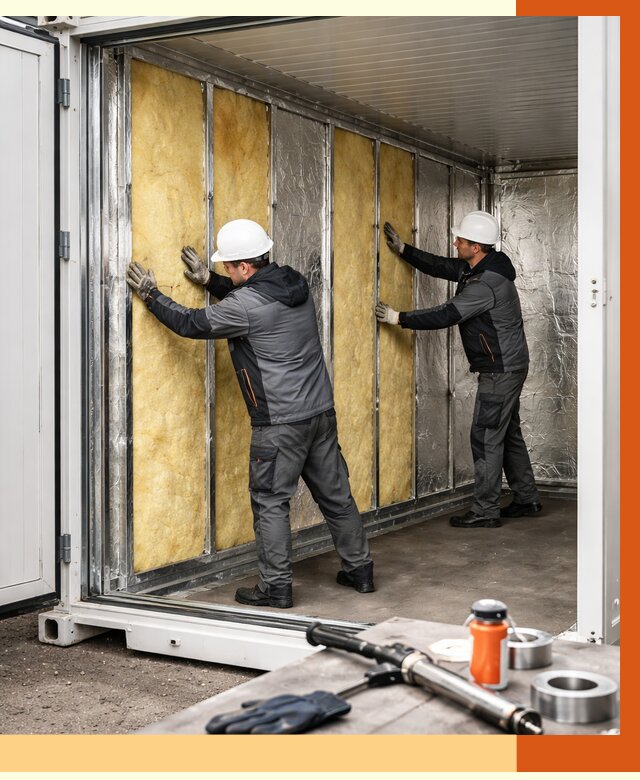 Утепление рефрижераторного контейнера в Белорецке от 45617 руб./м² | ТепломастерБлр