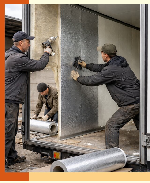 Утепление холодильного кузова в Белорецке — монтаж и теплоизоляция