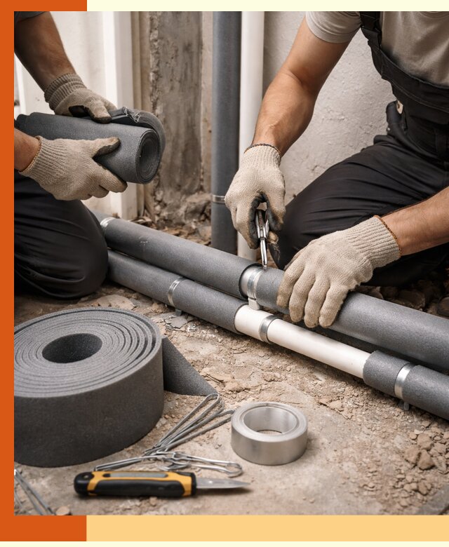 Утепление труб водоснабжения в Белорецке — монтаж и защита сети