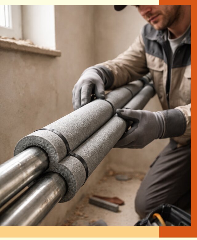 Утепление труб отопления в Белорецке от 2889 руб. за м² — услуги под ключ | ТепломастерБлр