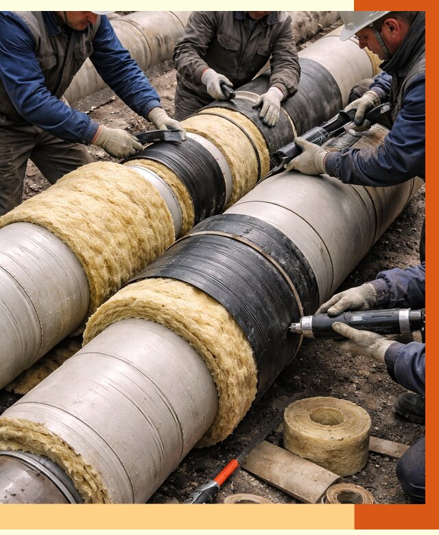 Утепление трубопровода в Белорецке под ключ от 1875 руб. — надежно и выгодно | ТепломастерБлр