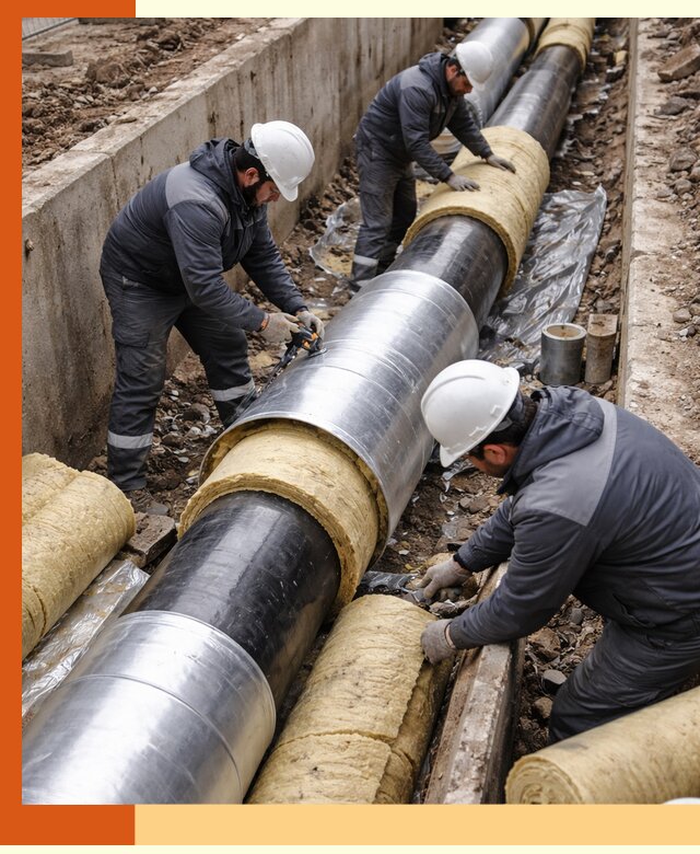 Утепление теплотрассы в Белорецке: утеплительные работы и материалы