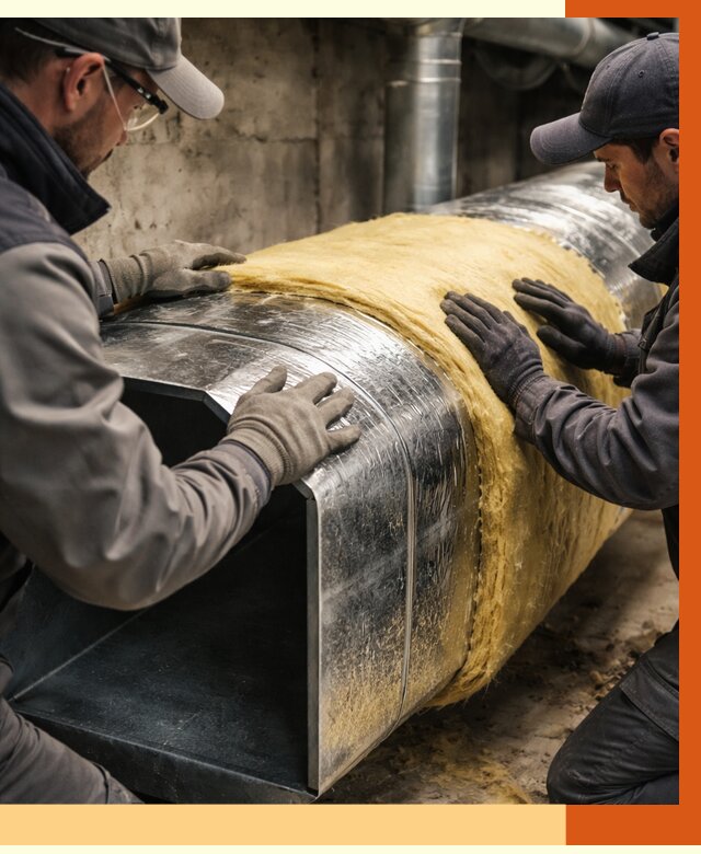 Утепление воздуховодов в Белорецке от 4258 руб. — теплоизоляция вентиляции | ТепломастерБлр