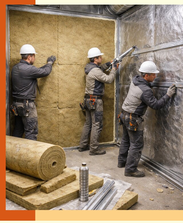 Утепление венткамеры в Белорецке — качественная теплоизоляция и шумопоглощение