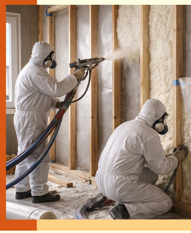 Утепление каркасной стены ППУ в Белорецке для домов и коттеджей