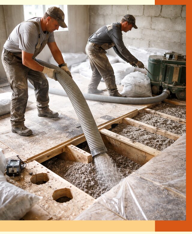 Заполнение пустот перекрытий в Белорецке от 4562 руб. под ключ | ТепломастерБлр