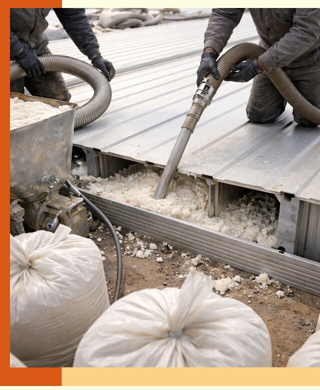 Заполнение пустот кровельных панелей пенными и мокрыми герметиками в Белорецке