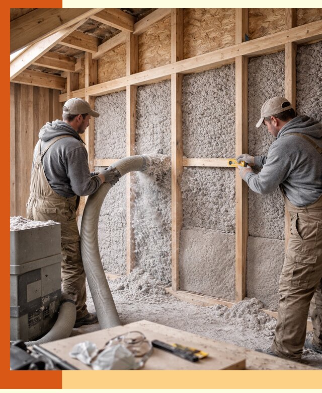 Утепление эковатой стен, потолков и перекрытий в Белорецке