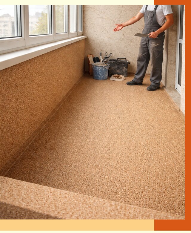 Утепление балкона жидкой пробкой в Белорецке от 3700 руб/м² под ключ | ТепломастерБлр